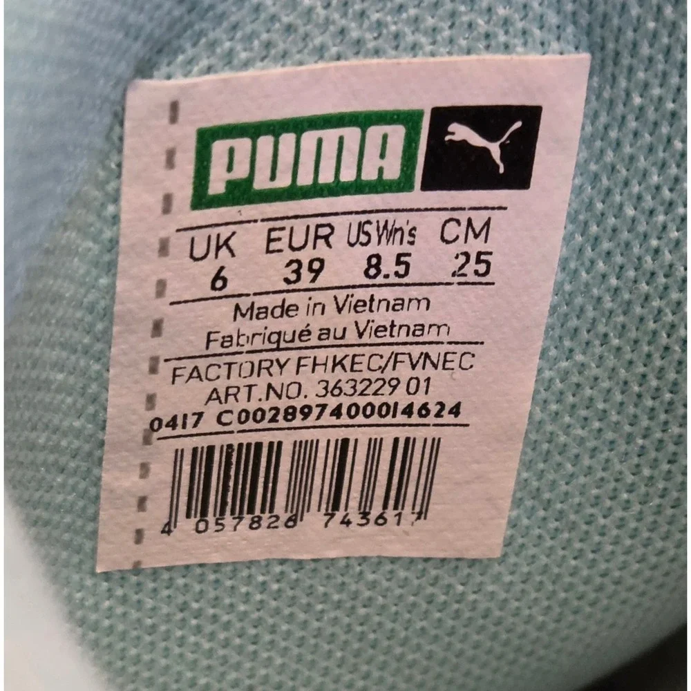 Puma Suede Heart Reset‎ Sneaker Shoes Womens Size 8.5 Aruba Blue